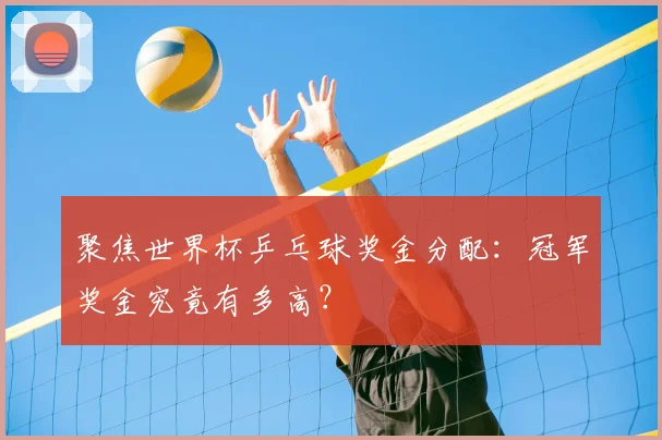 聚焦世界杯乒乓球奖金分配：冠军奖金究竟有多高？